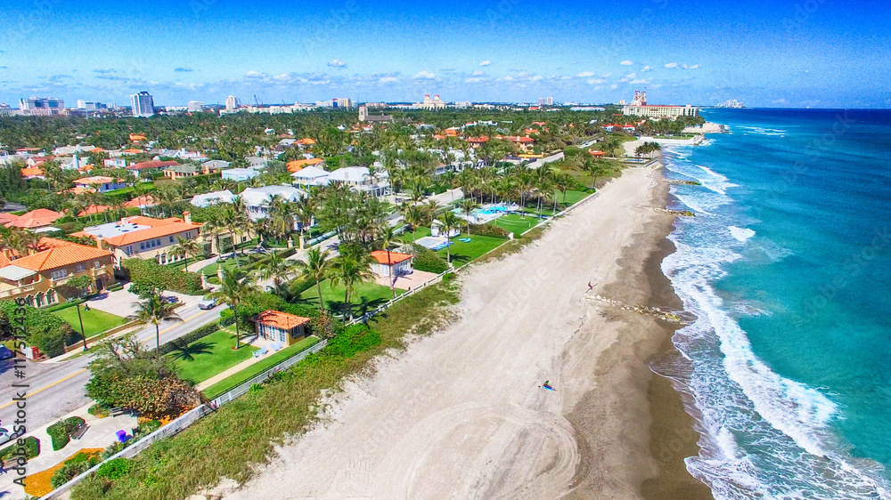 Aerial view of the Palm Beach County coastline